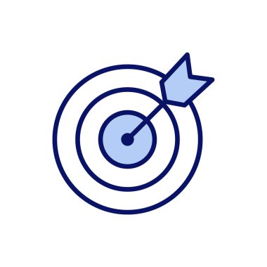 Hedef ikon vektörü. hedef simge vektörü. hedef pazarlama işareti ve sembol
