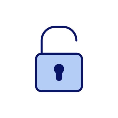 Simge vektörünü aç. İşaret ve sembolün kilidini aç. Kilitlenmemiş asma kilit simgesi