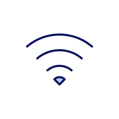 Wifi simge vektörü. İşaret işareti ve sembol. Kablosuz simge