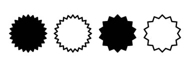 Rozet simgesi logosu tasarımı. Ödül ikon vektörü. İşaret ve sembollere ulaşın. Damga