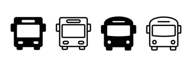 Otobüs simgesi logosu tasarımı. otobüs işareti ve sembol