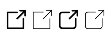 Dış bağlantı simgesi logo tasarımı. bağlantı işareti ve sembol. hiper bağlantı sembolü