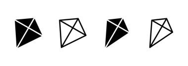 Kite simgesi logo tasarımı. Uçurtma işareti ve sembol