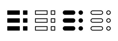 Menü simgesi logosu tasarımı. Web menü işareti ve sembol. Hamburger menüsü sembolü