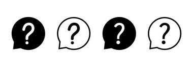 Soru simgesi logo tasarımı. soru işareti ve sembol