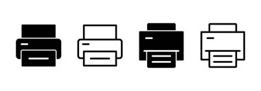 Simge logo tasarımını yazdır. yazıcı işareti ve sembol