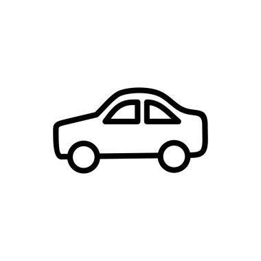 Uygulamalar ve web siteleri için araba simgesi. Araba işareti ve sembol. küçük sedan