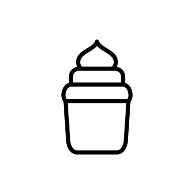 Uygulamalar ve web siteleri için kek simgesi. Kap kek işareti ve sembol