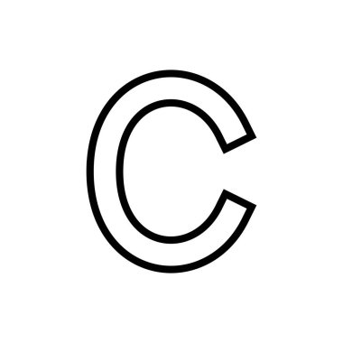 Uygulamalar ve web siteleri için telif hakkı simgesi. telif hakkı işareti ve sembol