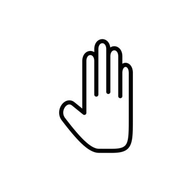 Uygulamalar ve web siteleri için el simgesi. El işareti ve sembol. Avuç
