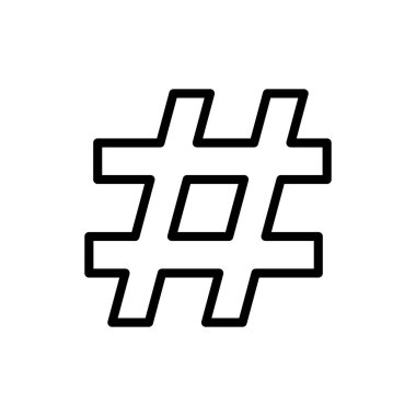 Uygulamalar ve web siteleri için etiket simgesi. hashtag işareti ve sembol