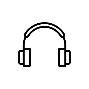 Uygulamalar ve web siteleri için kulaklık simgesi. İmza ve sembol.