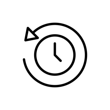 Uygulamalar ve web siteleri için tarih simgesi. Son olay geçmişi işareti ve simgesi