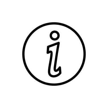 Uygulamalar ve web siteleri için bilgi simgesi simgesi. İmza ve sembol hakkında. soru işareti simgesi