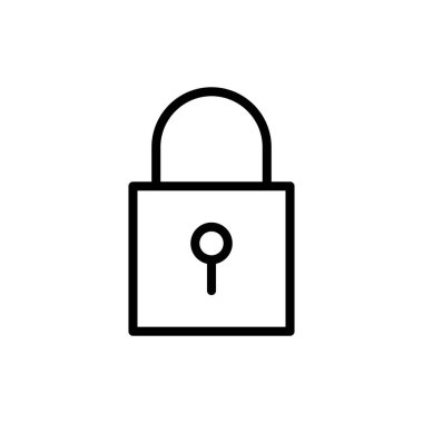 Uygulamalar ve web siteleri için simge kilitle. Asma kilit işareti ve sembol. Şifreleme simgesi. Güvenlik sembolü