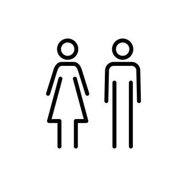 Uygulamalar ve web siteleri ikon vektörü için insan ve sembol. Erkek ve dişi işareti ve sembol. Kızlar ve oğlanlar