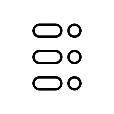 Uygulamalar ve web siteleri için menü simgesi. Web menü işareti ve sembol. Hamburger menüsü sembolü