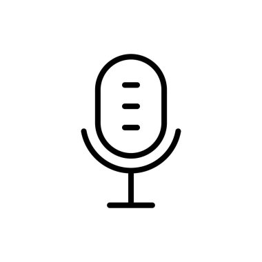 Uygulamalar ve web siteleri için mikrofon simgesi. Karaoke işareti ve sembol