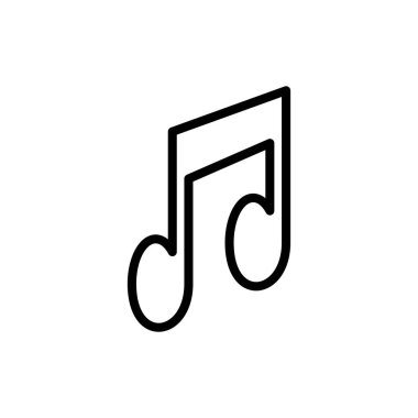 Uygulamalar ve web siteleri için müzik simgesi. nota işareti ve sembol
