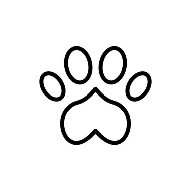 Uygulamalar ve web siteleri için pençe simgesi. Pençe izi ve sembol. köpek ya da kedi pençesi