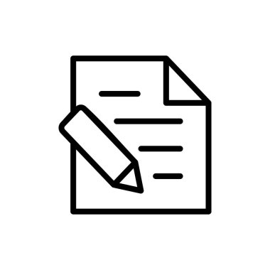 Uygulamalar ve web siteleri için not simgesi. not defteri işareti ve sembol