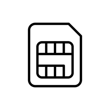 Uygulamalar ve web siteleri için Sim kart simgesi. çift sim kart işareti ve sembol