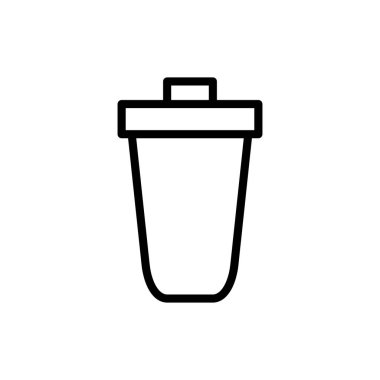 Uygulamalar ve web siteleri için çöp simgesi simgesi. Çöp kutusu simgesi. İşareti ve sembolü sil.