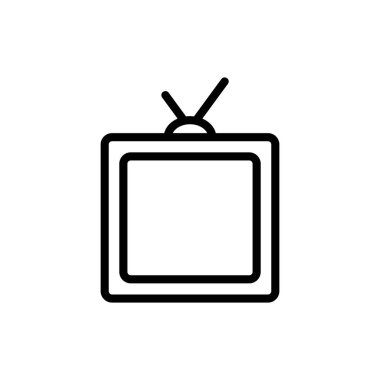 Uygulamalar ve web siteleri için TV simgesi. televizyon işareti ve sembol