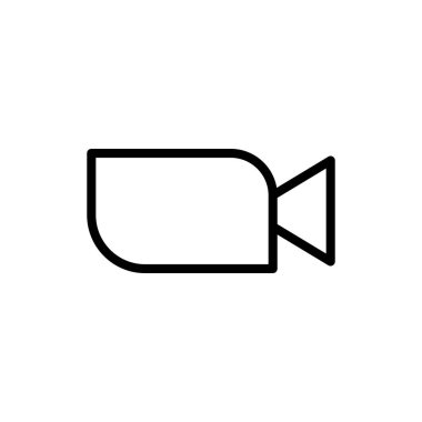 Uygulamalar ve web siteleri için video simgesi. Video kamera işareti ve sembol. Film tabelası. Sinema