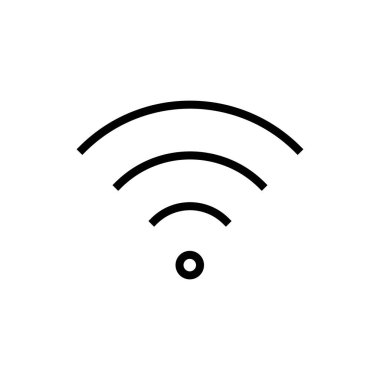 Uygulamalar ve web siteleri için Wifi simgesi. İşaret işareti ve sembol. Kablosuz simge