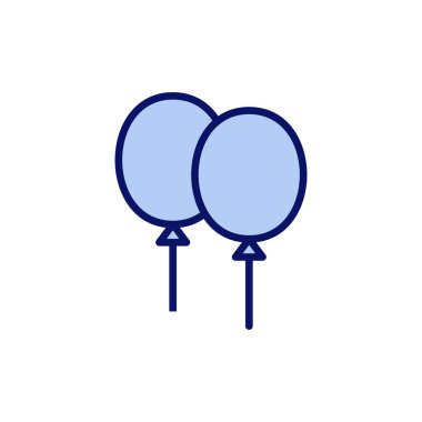 Balon simgesi vektörü. Parti balonu işareti ve sembolü