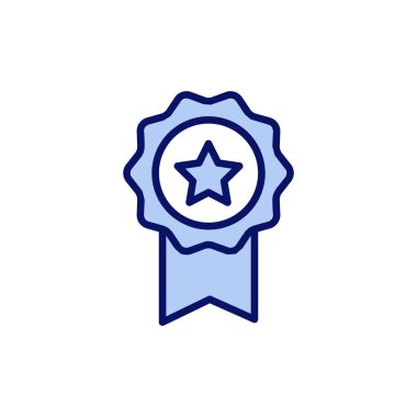 Rozet simgesi vektörü. Ödül ikon vektörü. İşaret ve sembollere ulaşın. Damga