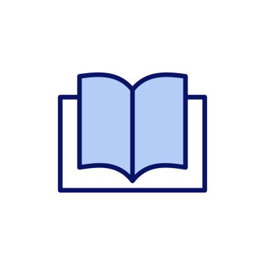 Kitap ikonu vektörü. Açık kitap işareti ve sembol. Kitap simgesi