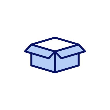 Kutu simgesi vektörü. kutu işareti ve sembol, paket, paket