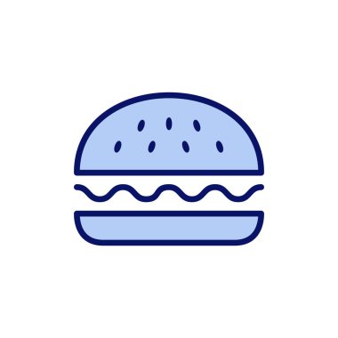 Burger ikon vektörü. Hamburger ve sembol. hamburger