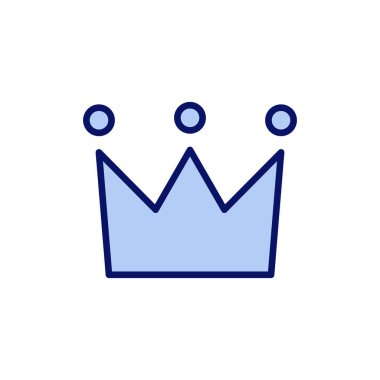 Crown ikon vektörü. taç işareti ve sembol