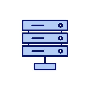 Veritabanı simge vektörü. veritabanı işareti ve sembolü