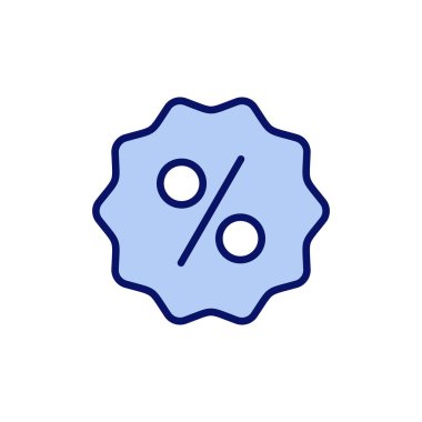 İndirimli simge vektörü. İndirim etiketi ve sembolü