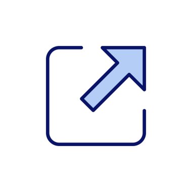 Dış bağlantı simgesi vektörü. bağlantı işareti ve sembol. hiper bağlantı sembolü