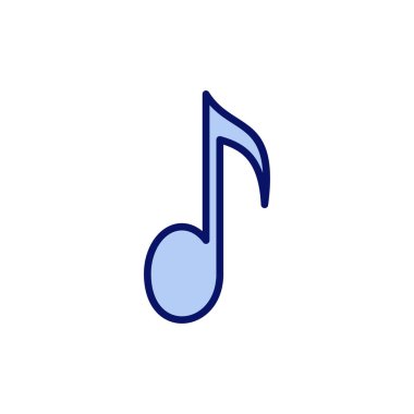 Müzik ikonu vektörü. nota işareti ve sembol