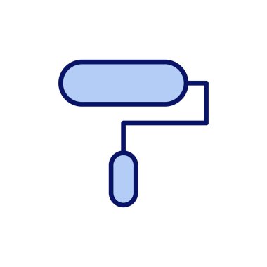 Simge vektörünü boya. Boya fırçası işareti ve sembol. boyama silindiri vektörü