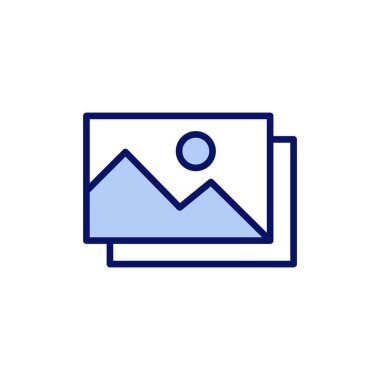 Resim simgesi vektörü. Fotoğraf galerisi işareti ve sembol. resim simgesi