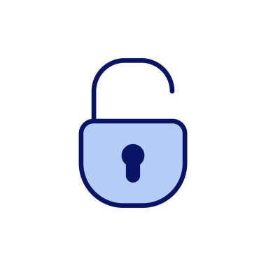 Simge vektörünü aç. İşaret ve sembolün kilidini aç. Kilitlenmemiş asma kilit simgesi