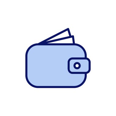 Cüzdan simgesi vektörü. cüzdan işareti ve sembol