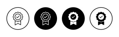 Uygulamalar ve web siteleri için onaylanmış simge sembolü. Onaylanmış Madalya Simgesi