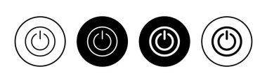 Uygulamalar ve web siteleri için güç simgesi. Güç Anahtarı işareti ve sembolü. Elektrik gücü.