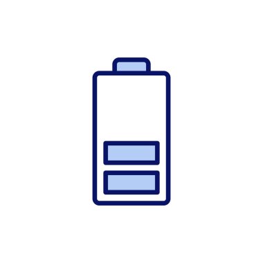 Batarya ikon vektörü. Şarj işareti. pil şarj seviyesi