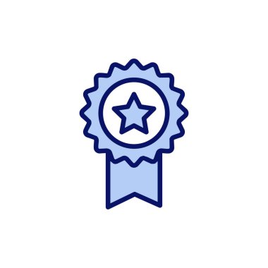 Rozet simgesi vektörü. Ödül ikon vektörü. İşaret ve sembollere ulaşın. Damga