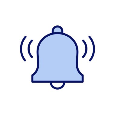 Çan simgesi vektörü. Web sitesi tasarımı için uyarı işareti ve sembol