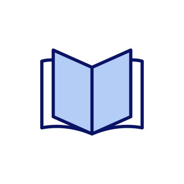 Kitap ikonu vektörü. Açık kitap işareti ve sembol. Kitap simgesi